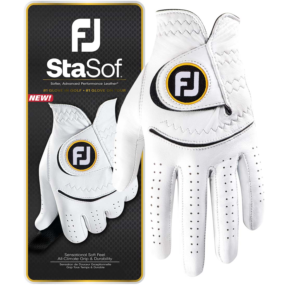 FootJoy StaSof Glove|圖片來源:FootJoy 官網 FootJoy StaSof 全真皮高爾夫手套